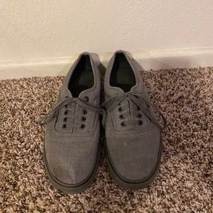 Grey vans low top shoes size men’s 7.5